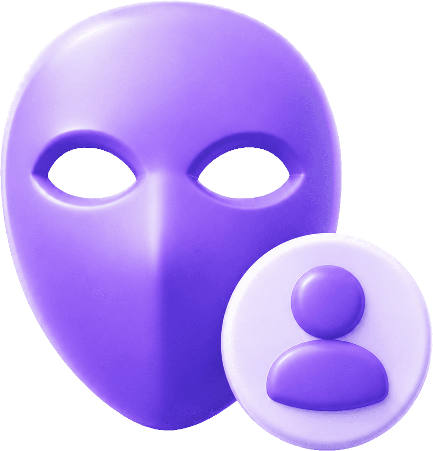 Anonymity mask illustration