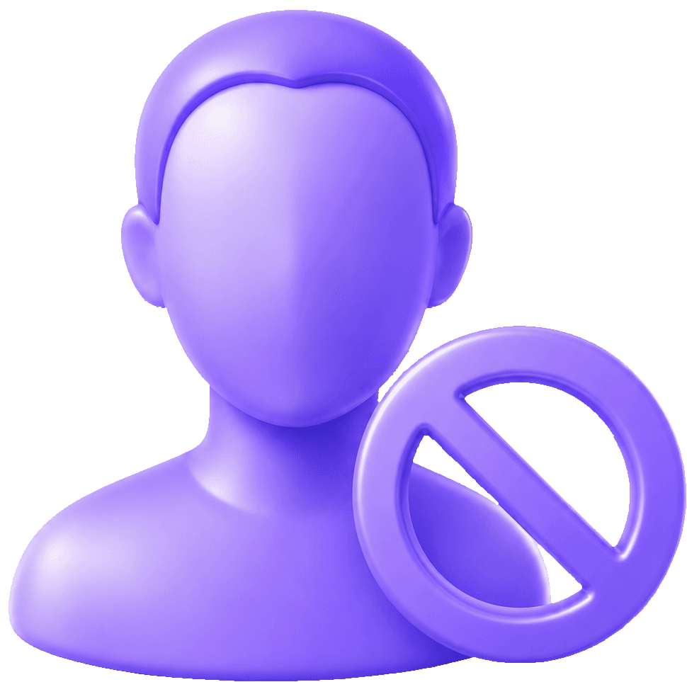 Blocked profile illustration